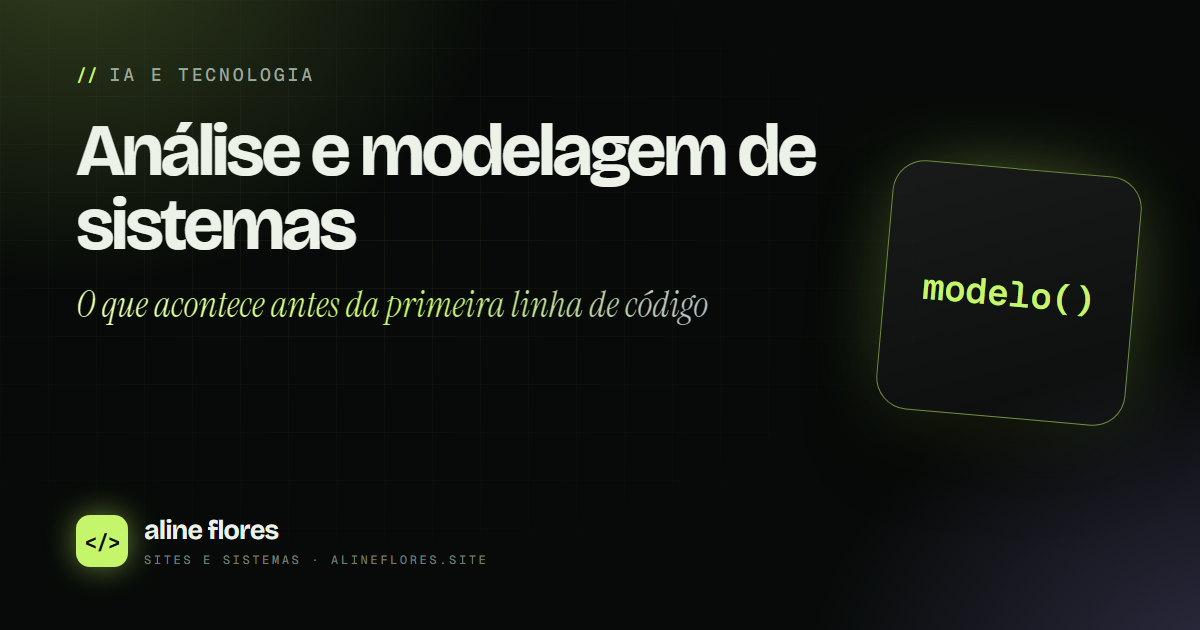 Capa do artigo: Análise e modelagem de sistemas: o que acontece antes da primeira linha de código